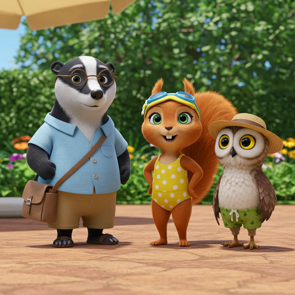 Drei Freunde planen einen Ausflug